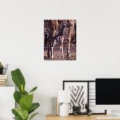 Babygiraffe und Mutter, Tansania Poster (Heimbüro)