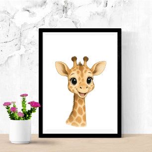 Babygiraffen-Kinderzimmer-Wandkunst Dschungel-Safa Poster