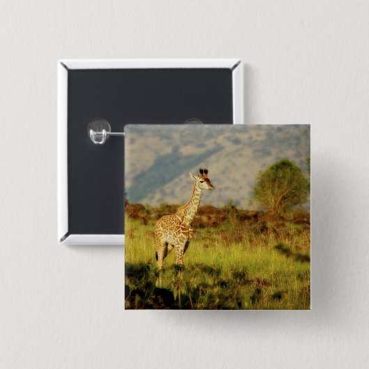Babygiraffentier-Abzeichen u. -knöpfe Button (Vorne & Hinten)