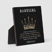 Babygirl - Niemand kann dir die Krone nehmen Fotoplatte (Vorderseite)