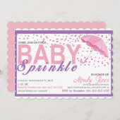 Babygirl Sprinkle Dusche Einladung (Vorne/Hinten)