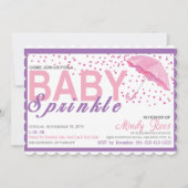 Babygirl Sprinkle Dusche Einladung (Vorderseite)