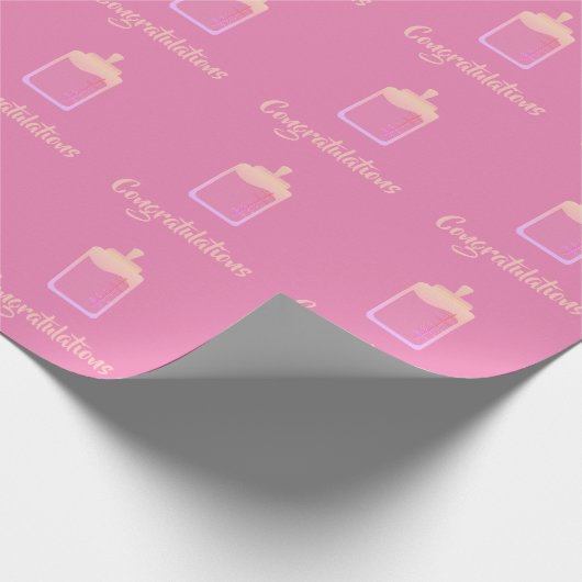 Babygratulation Geschenkpackung von dalDesignNZ Geschenkpapier (Ecke)