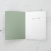 Babygratulation lustig niedlicher Weise grün Karte (Innenseite)