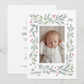 Babygrüßkarte Feiertagskarte (Vorne/Hinten)