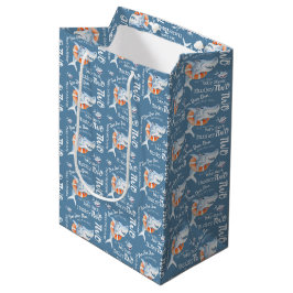 Babyhai 2. Geburtstag, benutzerdefinierte Aquarell Mittlere Geschenktüte