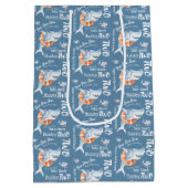 Babyhai 2. Geburtstag, benutzerdefinierte Aquarell Mittlere Geschenktüte (Rückseite)