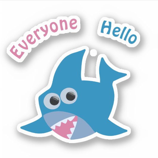 Babyhai Aufkleber (Vorderseite)