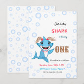 Babyhai Einladung (Vorne/Hinten)