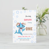 Babyhai Einladung (Stehend Vorderseite)