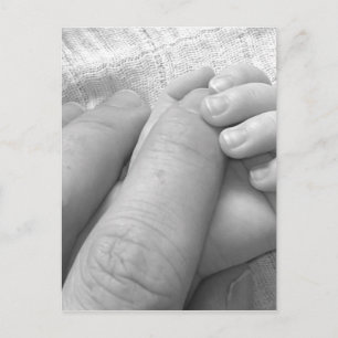 Babyhand Finger Hände Halten Sanft Greifend Postkarte