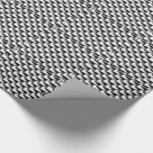 Babyharfen-Siegel Muster auf Schwarzem Geschenkpapier (Ecke)