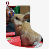 Babyhäschenkaninchen WeihnachtsStrumpf Großer Weihnachtsstrumpf (Vorderseite)