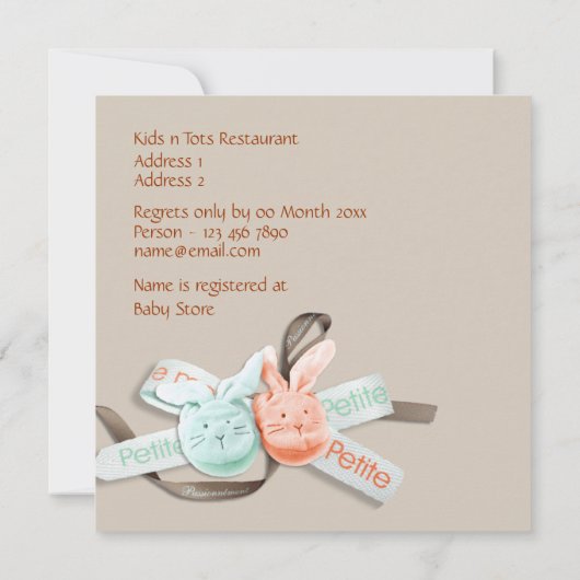 Babyhase Einladung (Rückseite)