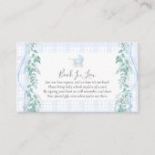 Babyheftbuch als Beilage Visitenkarte (Vorderseite)