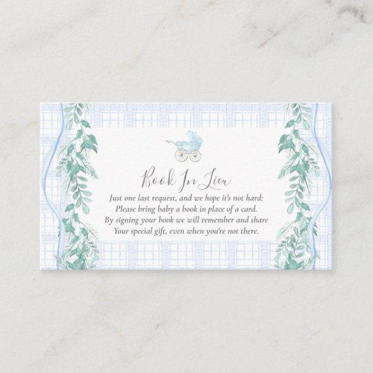 Babyheftbuch als Beilage Visitenkarte (Vorderseite)