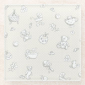 Babyhintergrund Glasuntersetzer (Vorderseite)