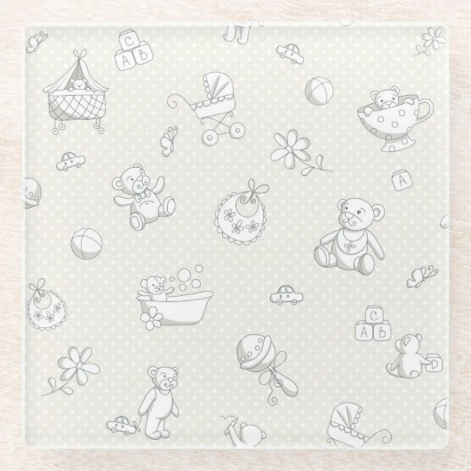 Babyhintergrund Glasuntersetzer (Vorderseite)
