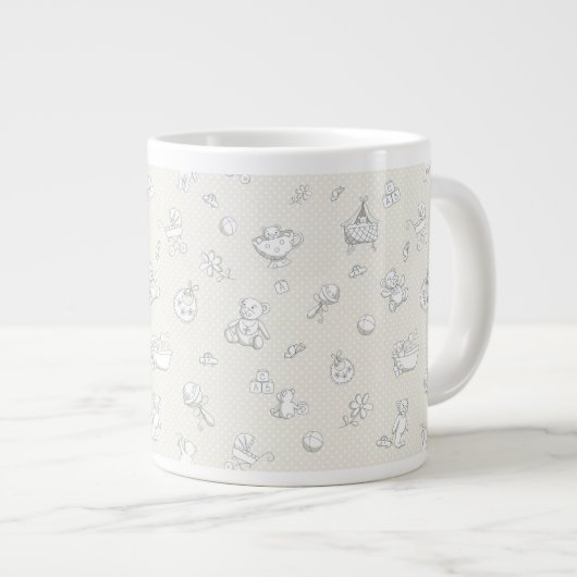 Babyhintergrund Jumbo-Tasse (Vorderseite Rechts)