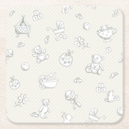 Babyhintergrund Rechteckiger Pappuntersetzer (Vorderseite)