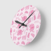Babyhintergrund Runde Wanduhr (Winkel)