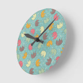 Babyhintergrund Runde Wanduhr (Winkel)