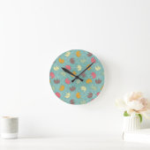 Babyhintergrund Runde Wanduhr (Zuhause)