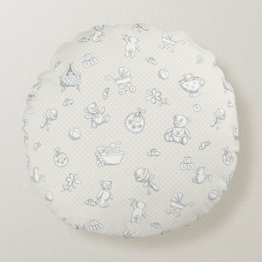 Babyhintergrund Rundes Kissen (Vorderseite)