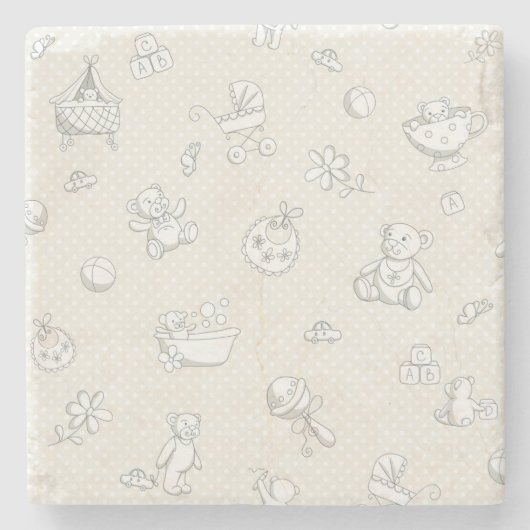 Babyhintergrund Steinuntersetzer (Vorderseite)