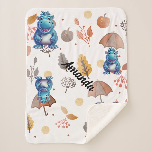 Babyhippo lächelnd sherpadecke (Vorderseite)