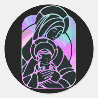 Babyjesuskleber Runder Aufkleber