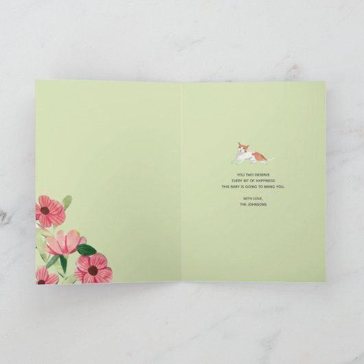 Babyjunge Mädchen - Gratulationen Karte (Innenseite)