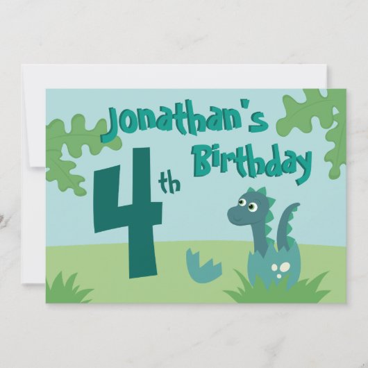 Babyjungen-Geburtstagseinladung mit niedlichem Einladung (Vorderseite)