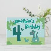 Babyjungen-Geburtstagseinladung mit niedlichem Einladung (Stehend Vorderseite)