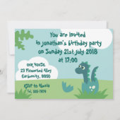 Babyjungen-Geburtstagseinladung mit niedlichem Einladung (Rückseite)