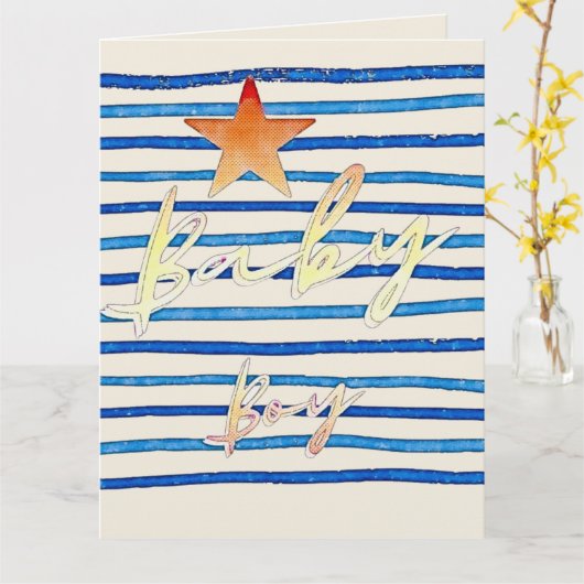 Babykarte Karte (Gelbe Blume)