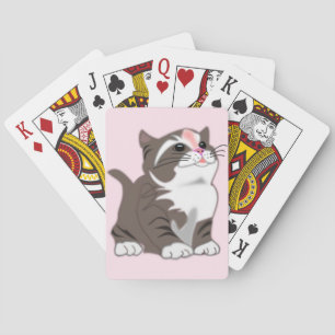 Babykatze Spielkarten Pink - Anpassbar
