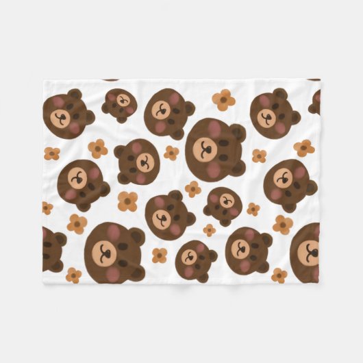 Babykawaii Fleecedecke (Vorderseite (Horizontal))