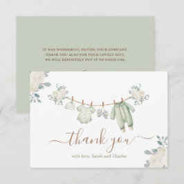 Babykleide Baby Dusche Danke Karte