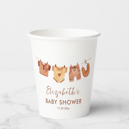 Babykleide Babydusche Pappbecher (Vorderseite)