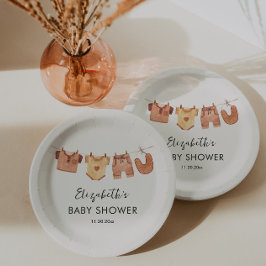 Babykleide Babydusche Pappteller