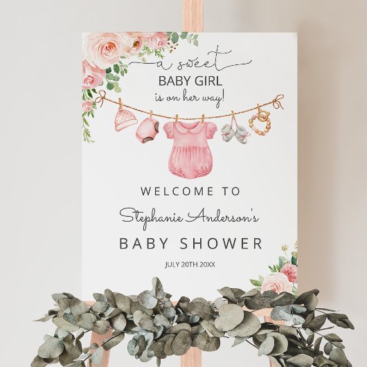 Babykleidung Baby Dusche Begrüßungszeichen Poster