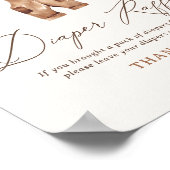 Babykleidung Baby Dusche Windeln Raffle Schild (Ecke)