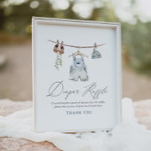 Babykleidung Baby Dusche Windeln Raffle Schild