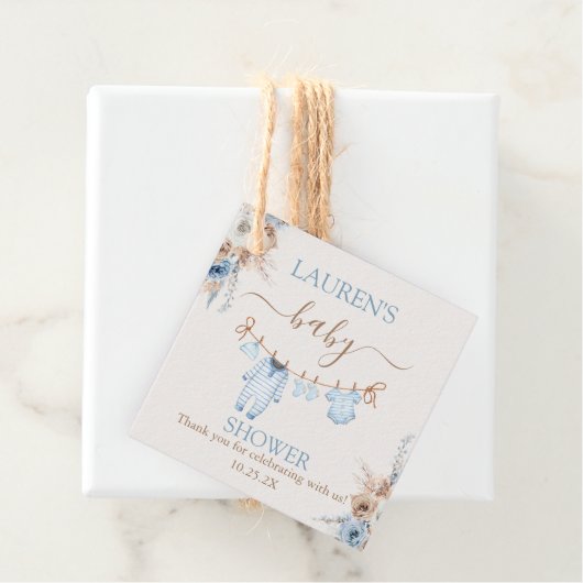 Babykleidung Babydusche Geschenkanhänger (Beispiel)