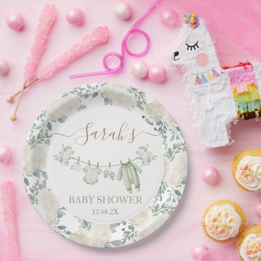 Babykleidung Babydusche Pappteller (Party)