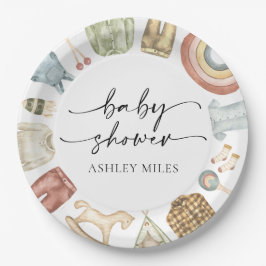 Babykleidung Babydusche Pappteller