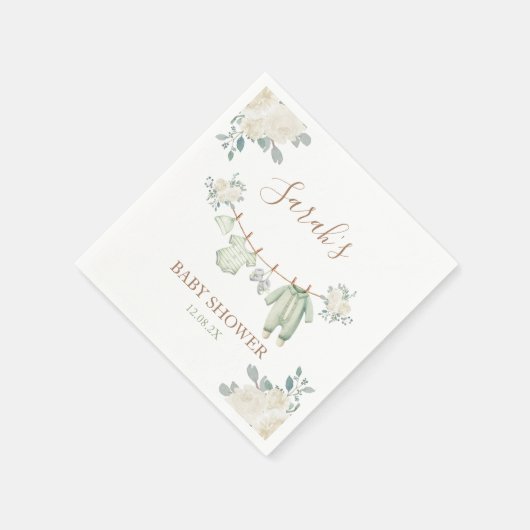 Babykleidung Babydusche Serviette (Ecke)