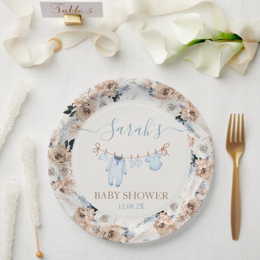 Babykleidung Babydusche Teller (Hochzeit)