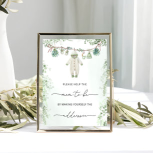 Babykleidung Boho Babydusche Adresse und Umschlag Poster